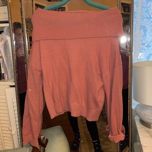 Pink off shoulder sweater